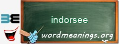WordMeaning blackboard for indorsee